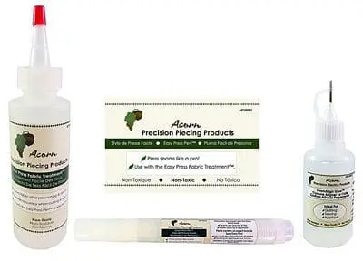 Acorn Easy Precision Piecing Products Starter Kit: Includes bottles of fabric glue and a marking pen for precise quilting and piecing. - Looney Bin Quilting