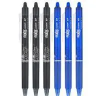 Set of six Pilot Frixion erasable pens in black and blue - Looney Bin Quilting